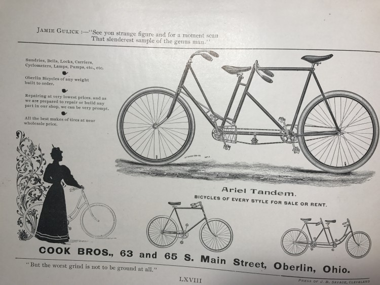 1894 Bicycle Cook Bros Tandem