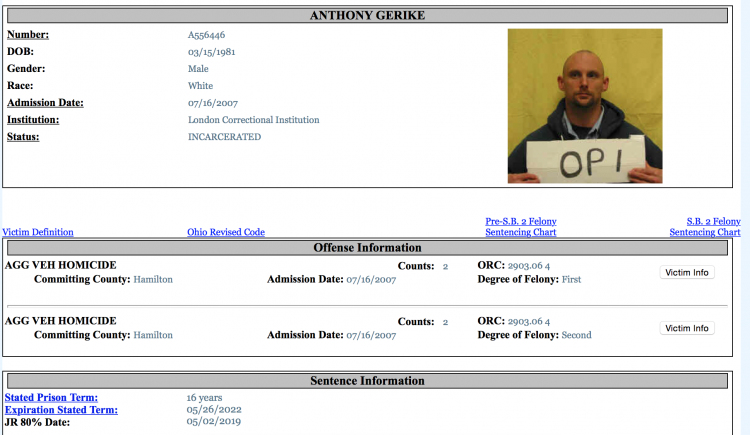 Anthony Gerike - Inmate Photo