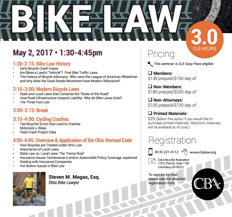 BIKE LAW 101 - CLE for Lawyers 5-2-17